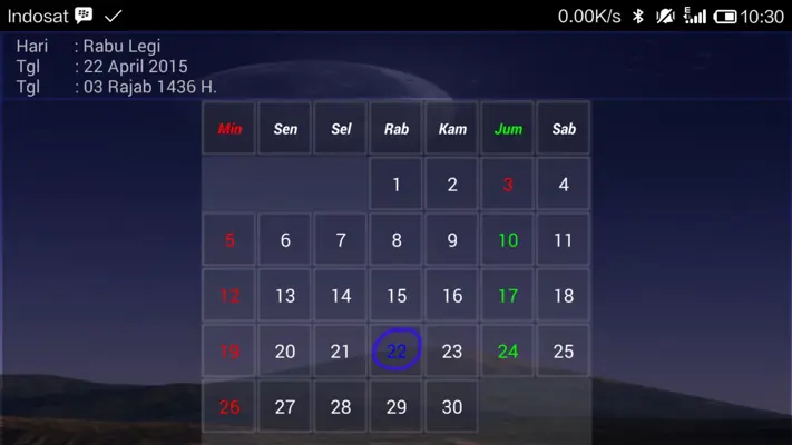 kalender hijriyah dan jawa android App screenshot 0